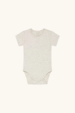 Hust&Claire Bambus Viskose Body Kurzarm Natur Melange