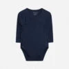 Hust&Claire Bambus Viskose Wickelbody Dunkelblau -Babybekleidungs geschäft hustandclaire bambus wickelbody dunkelblau