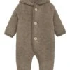 Huttelihut Wollfleece Overall Pixie Savanna Melange -Babybekleidungs geschäft huttelihut wollfleece merino sesammelange wollfleeceanzug biobwolle coucounatur 1