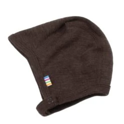 Joha Merino Babymütze Mit Knöpfen In Dark Chocolate