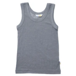 Joha Wolle Seide Unisex Unterhemd Dunkelgrau