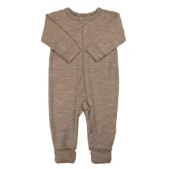 Joha Wolle Seide Mitwachsender Einteiler Mit Reißverschluss In Sesam Melange