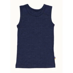 Joha Wolle Seide Unisex Unterhemd Dunkelblau