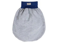 Lilano Baby Pucksack Wolle Seide Marine Geringelt
