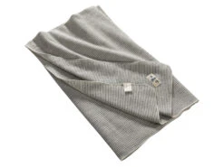 Lilano Bio Babydecke Wolle Seide Hellgrau Ecru