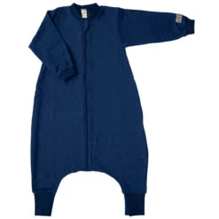 Lilano Ganzjahres Schlafsack Mit Füßen Wolle Seide Marine