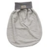 Lilano Baby Pucksack Wolle Seide Grau Geringelt -Babybekleidungs geschäft lilano wolleseide pucksack wickelsack hellgrau ecru