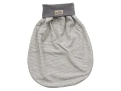 Lilano Baby Pucksack Wolle Seide Grau Geringelt