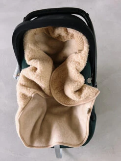 Alwero Bio Woll Baby Einschlagdecke Maxi Cosi Beige