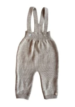 Maglificio Di Verona Merino Strick Latzhose Mitwachsend In Latte