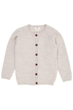 Copenhagen Colors Merino Strickjacke Mitwachsend In Pale Cream Melange