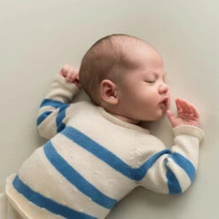 Micu Micu Newborn Strickpullover Ecru Blu