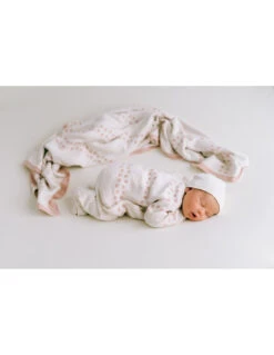 Micu Micu Newborn Babystrickdecke Rose Dots
