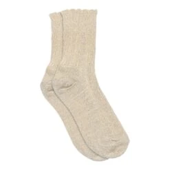 Mp Denmark Mp Bambus Glitzersocken "Celosia" MiniMe In Ecru