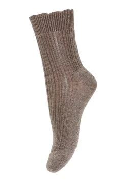 Mp Denmark Mp Bambus Glitzersocken "Celosia" MiniMe In Brown Sienna