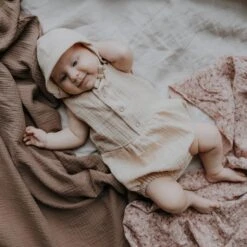 Wooly Organic Bio Musselin Romper Natur