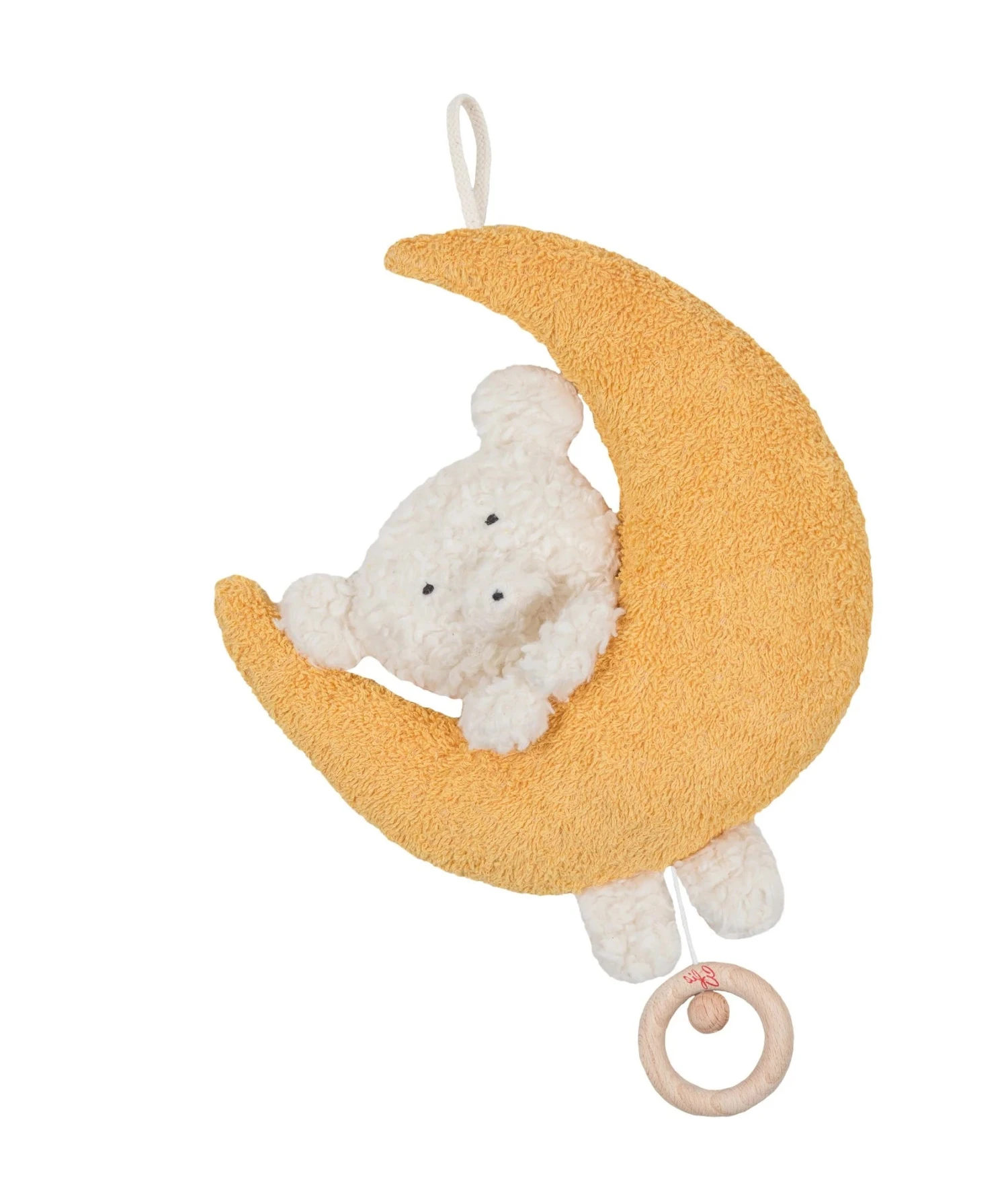 Efie Bio Spieluhr Teddy Auf Dem Mond Gelb Ecru
