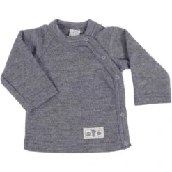 Lilano Baby Wolle Seide Wickelshirt Grau