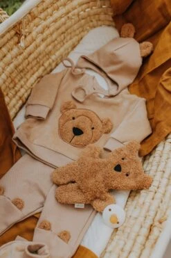 Wooly Organic Bio Schnullerhalter Teddy Braun